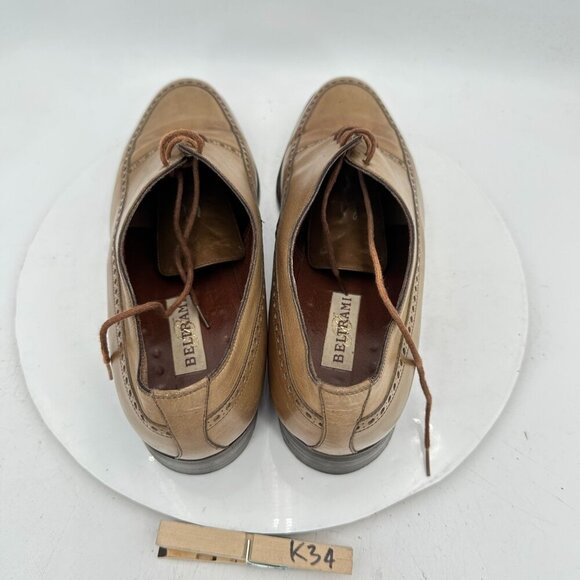 Beltrami Men Size 9 Brown Leather Lace Up Brogue Derby Dress Shoes main image 4